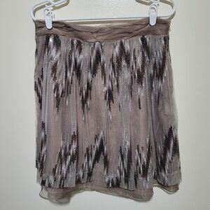 Antonio Melani‎ Tan/brown Sequined Sparkly Tulle Skirt